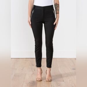 Veronica Beard Ash Seamed Skinny Ankle Zipper Navy Pants Size 6